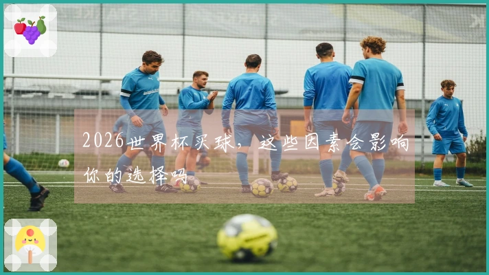 2026世界杯买球，这些因素会影响你的选择吗